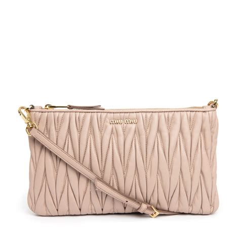 miu miu matelasse zip front bag